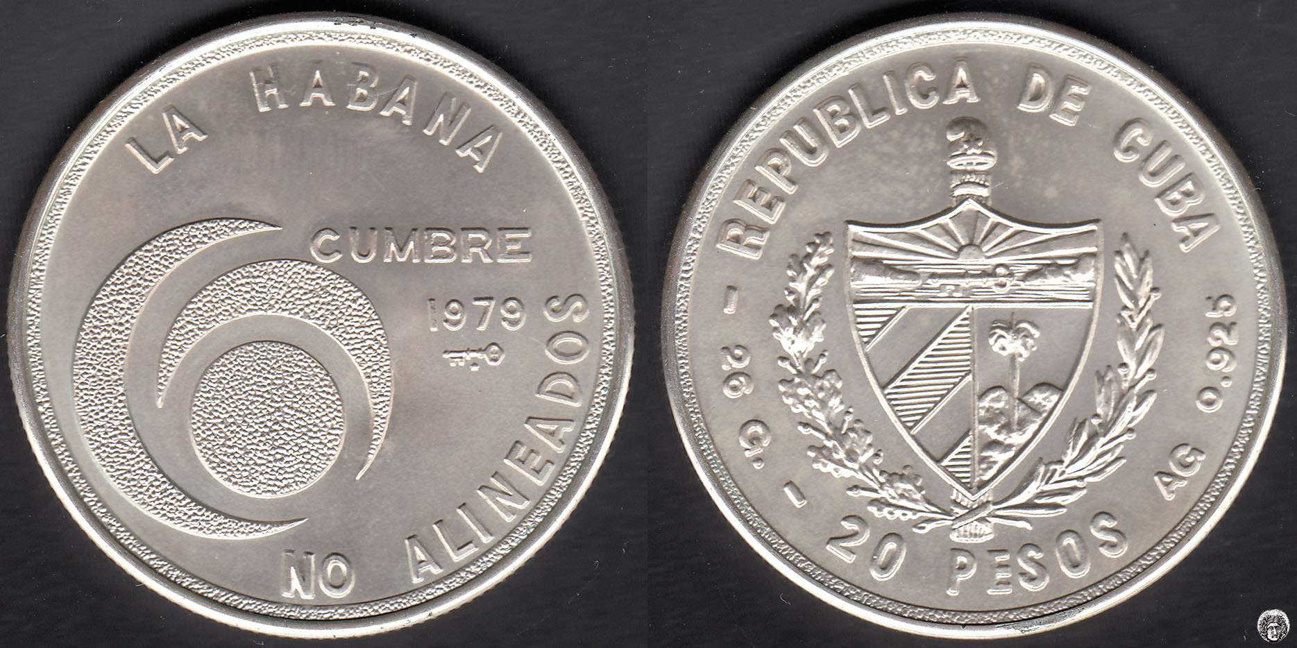 CUBA. 20 PESOS DE 1979. PLATA 0.925. (4)